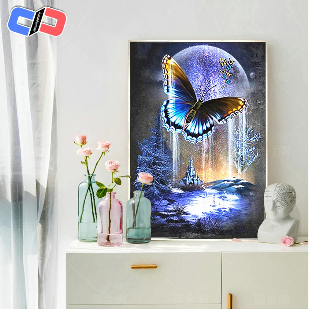 Diamond Painting Butterfly Home Decoration Full Drill Square / round Embroidery Rhinestone Picture Diamont Handcraft Kit
