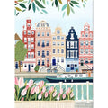 Acrylic Painting by Numbers Frame Town Landscape Number Painting Paint Kit Painting Decors for Adults for Handicraft