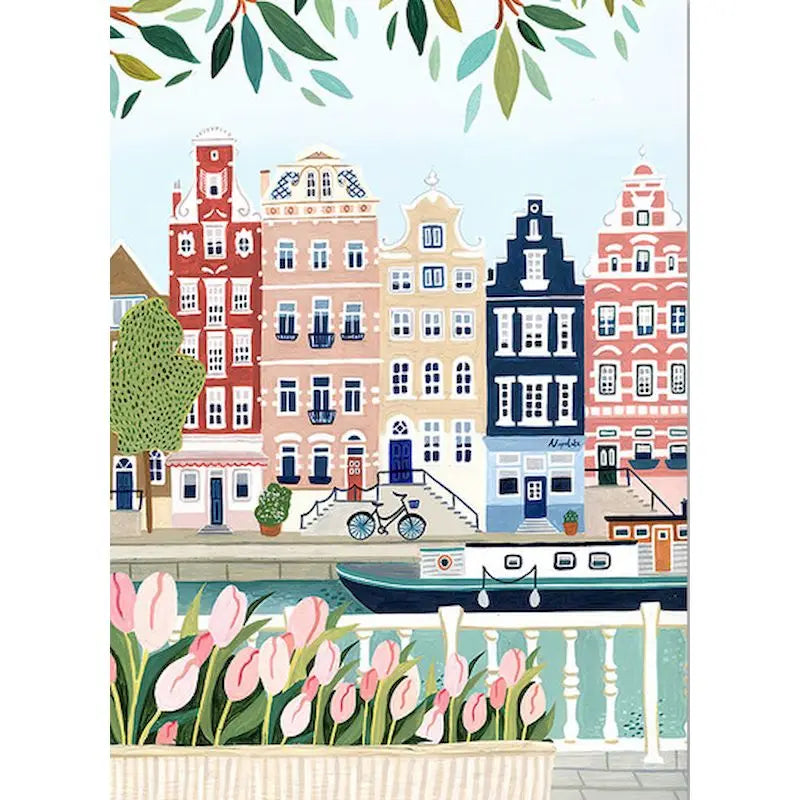 Acrylic Painting by Numbers Frame Town Landscape Number Painting Paint Kit Painting Decors for Adults for Handicraft