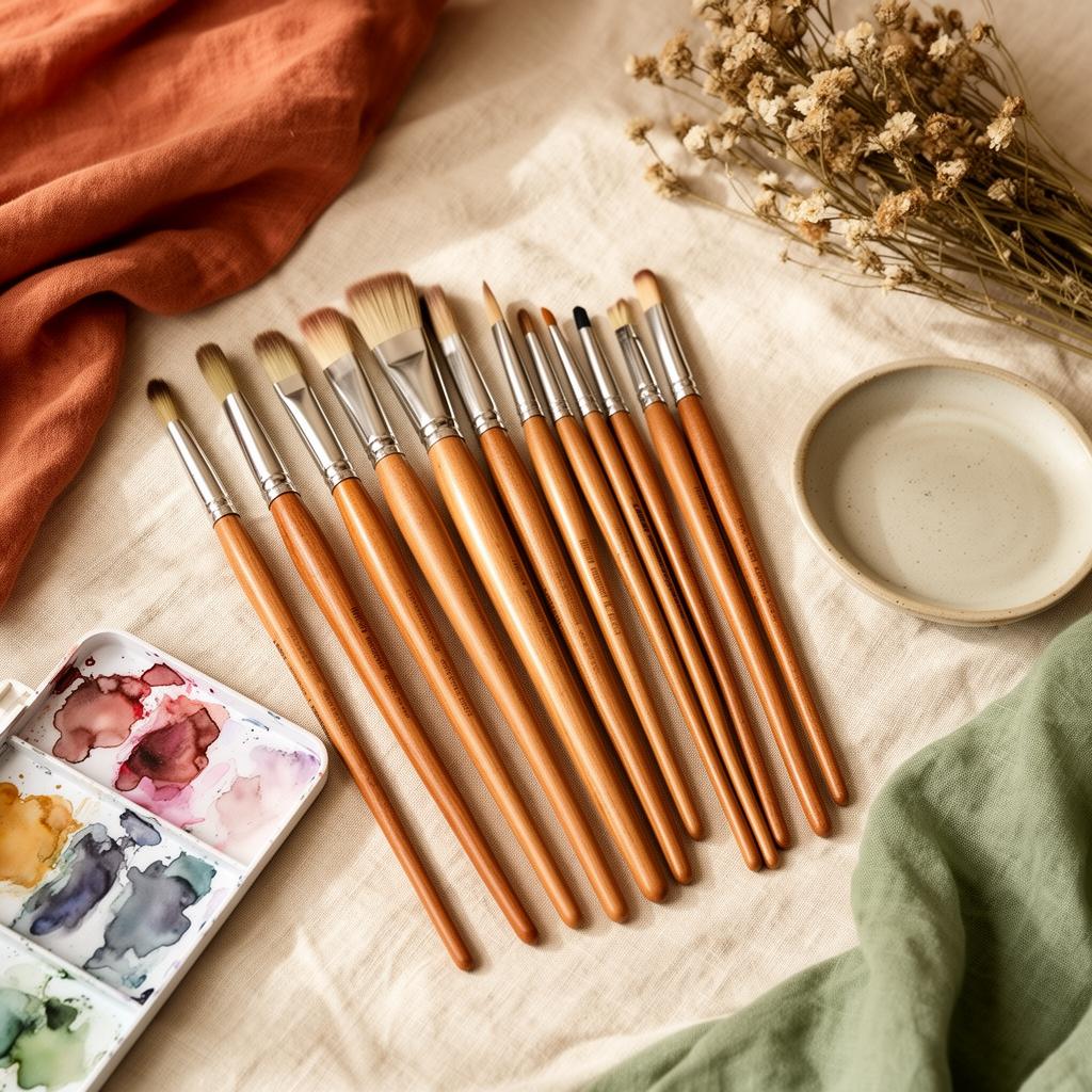 Complete Artist Brush Set — 12 Piece for Paint-by-Numbers